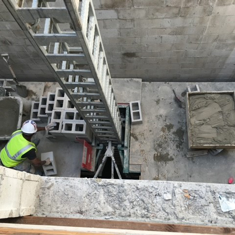 man inside a shaft